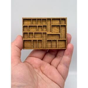 1:12 Dollhouse Miniature Wood Trinket Tray Organizer Insert, Tiny Compartments